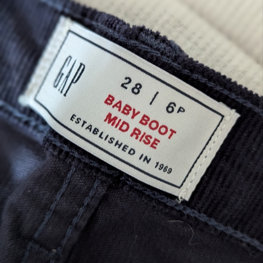 GAP Navy Baby Boot Corduroy Pants - Picture 3 of 3